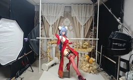 喜庆一下，高叉旗袍