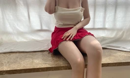 色系娃娃【沐颜】居家小红短裙+小吊带 实拍买家秀··